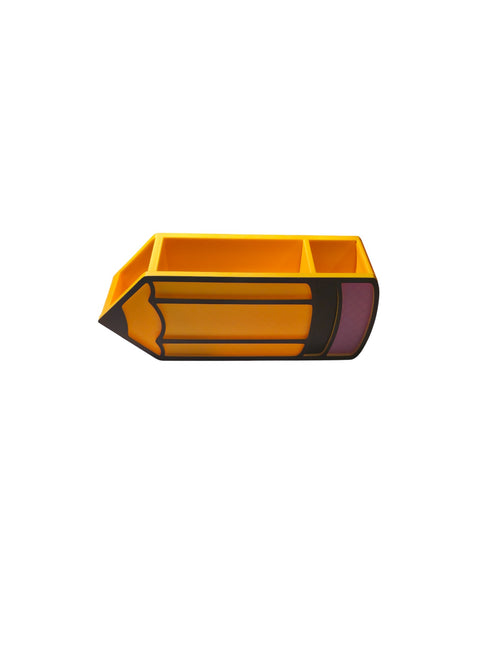 3D Printed Pencil Shaped Pen & Brush Holder Desk Organizer – Fun School Office
