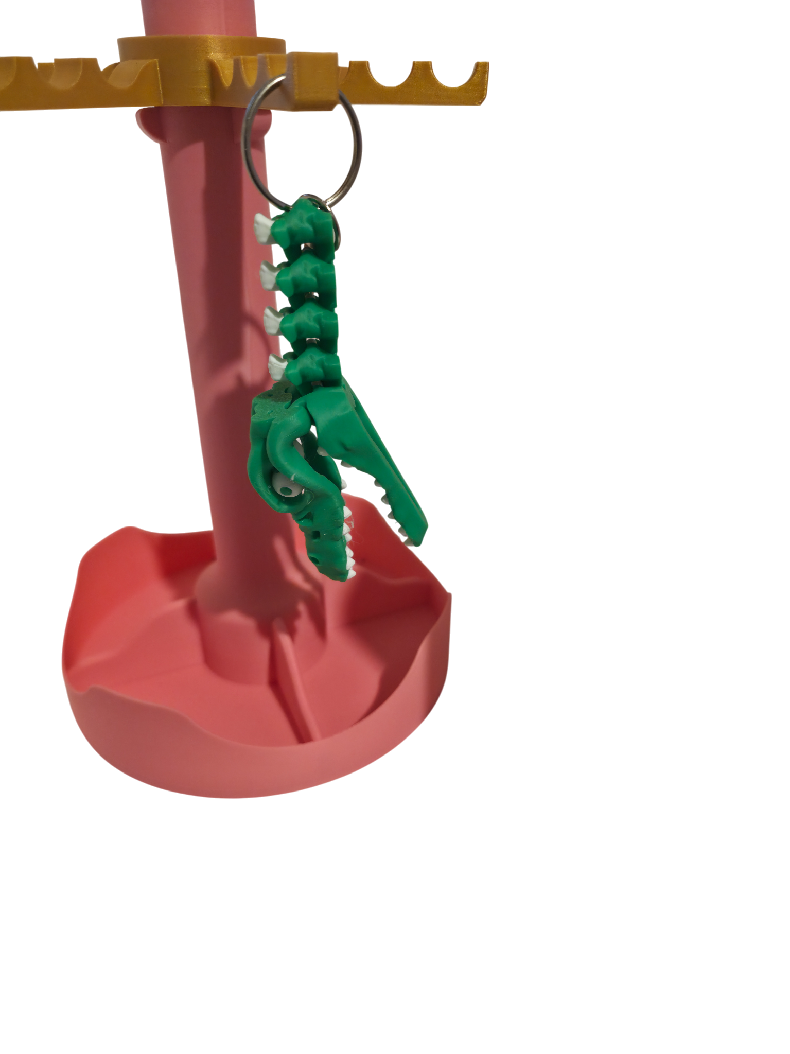 Stegosaurus Skeleton Keychain – Dino Key Ring – 3D Printed