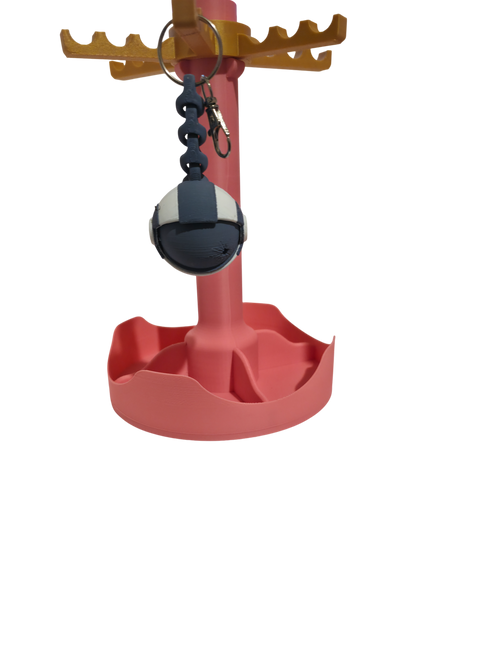 3D Printed Spaceman Skeleton Keychain – Astronaut Skull Charm, Unique Gift