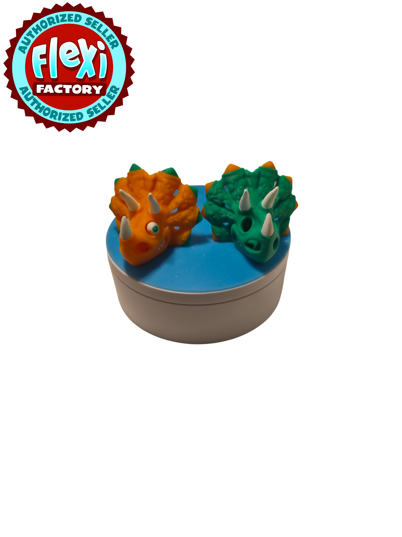 3D Printed Dinosaur Triceratops Skeleton Bone Flexi articulated Key Ring Chain