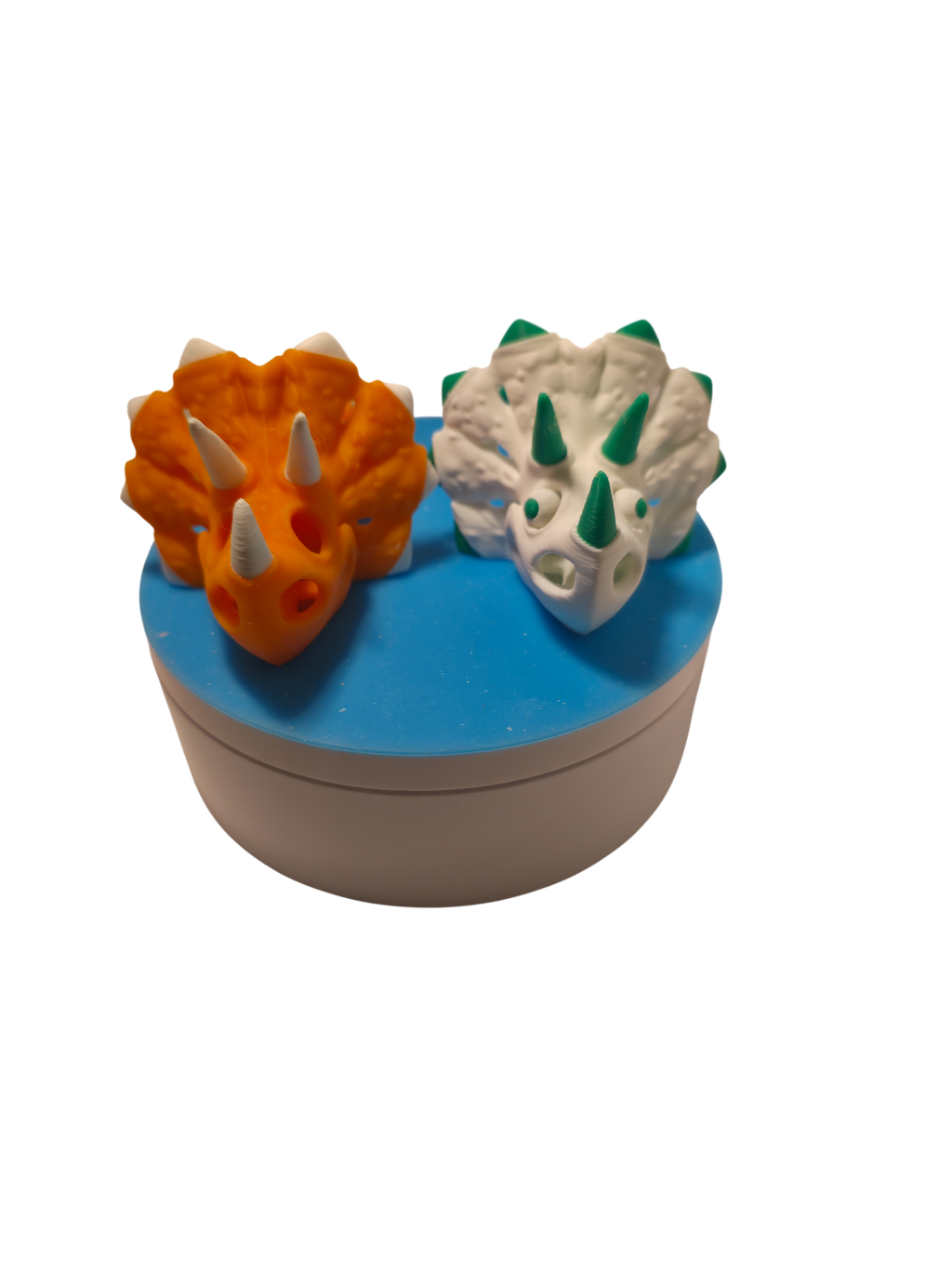 3D Printed Dinosaur Triceratops Skeleton Bone Flexi articulated Key Ring Chain