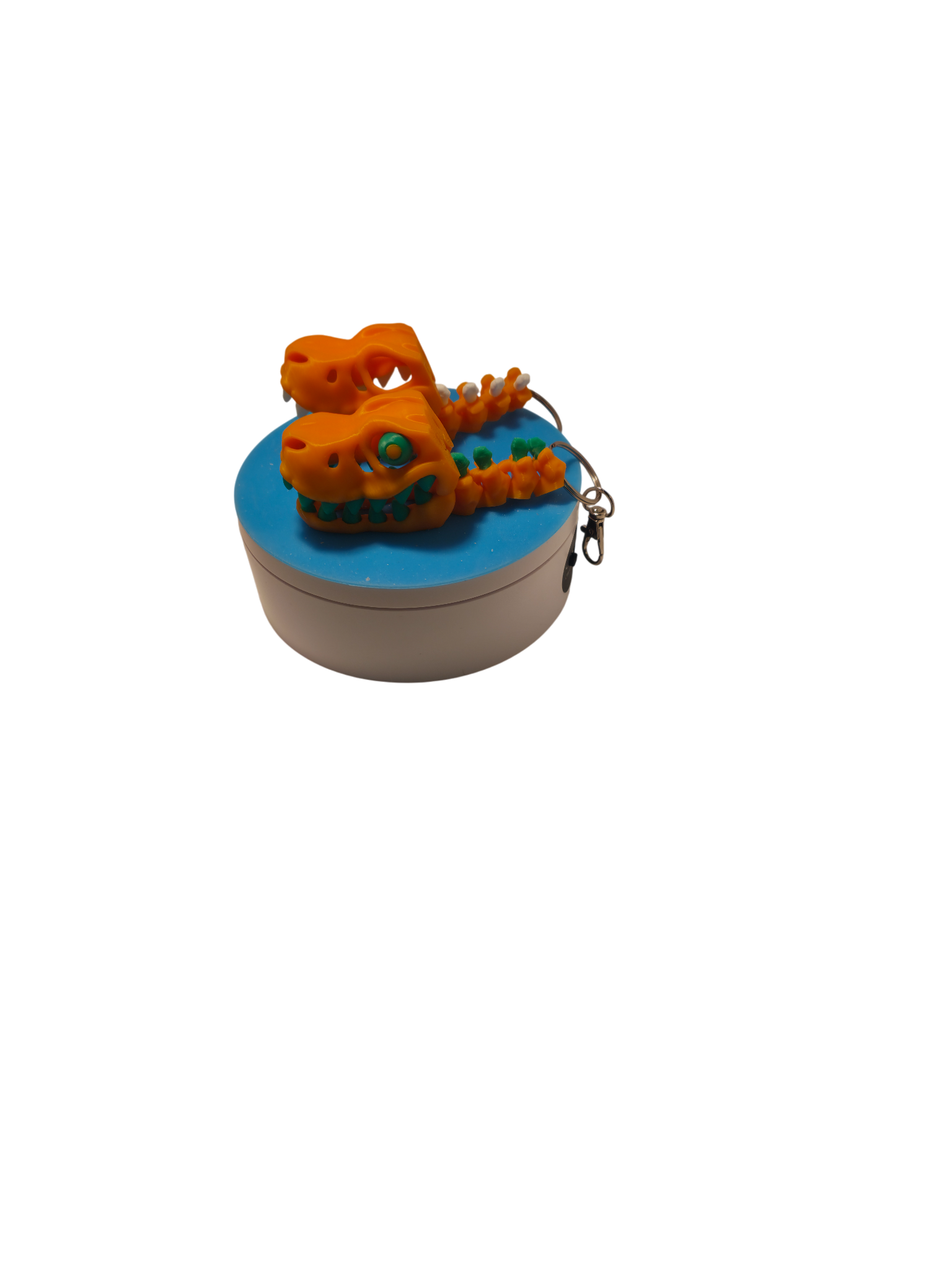 3D Printed T-Rex Skeleton Skull Head Keychain Dinosaur Fossil Charm