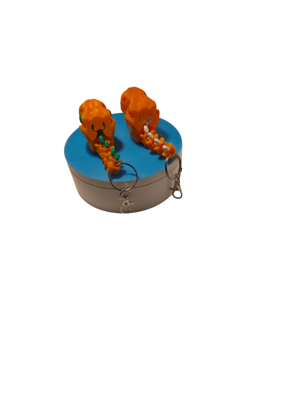 3D Printed T-Rex Skeleton Skull Head Keychain Dinosaur Fossil Charm