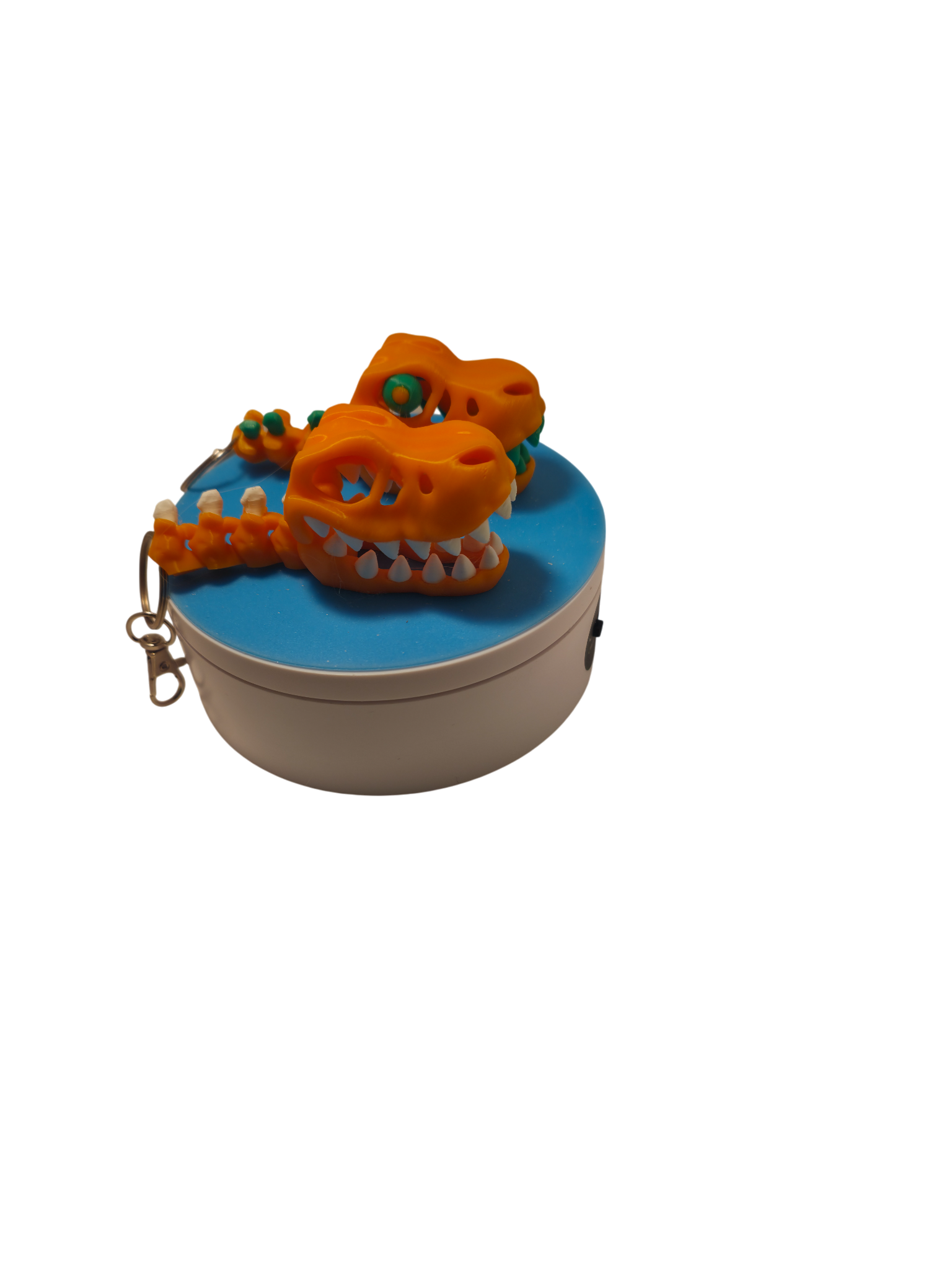 3D Printed T-Rex Skeleton Skull Head Keychain Dinosaur Fossil Charm