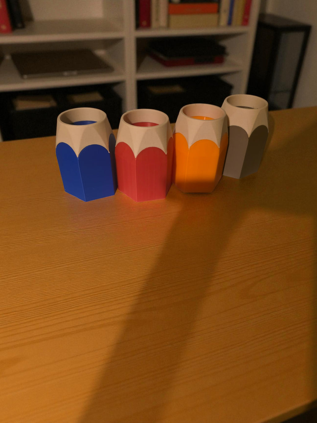 Colourful Pencil-Shaped Pen Holder V2 | 3D Printed Desk Organizer