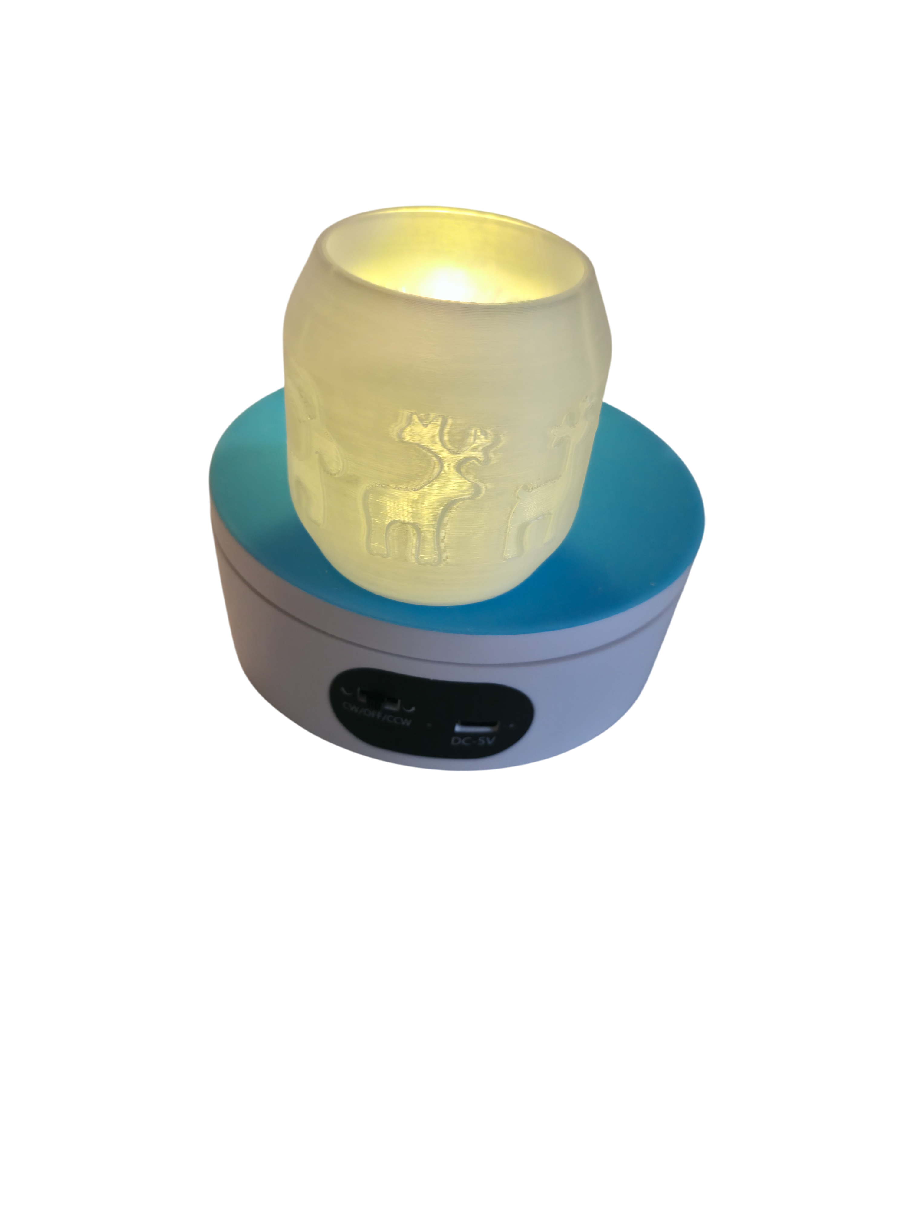 3D Printed Christmas Tea Light Tumblers - Set of 3