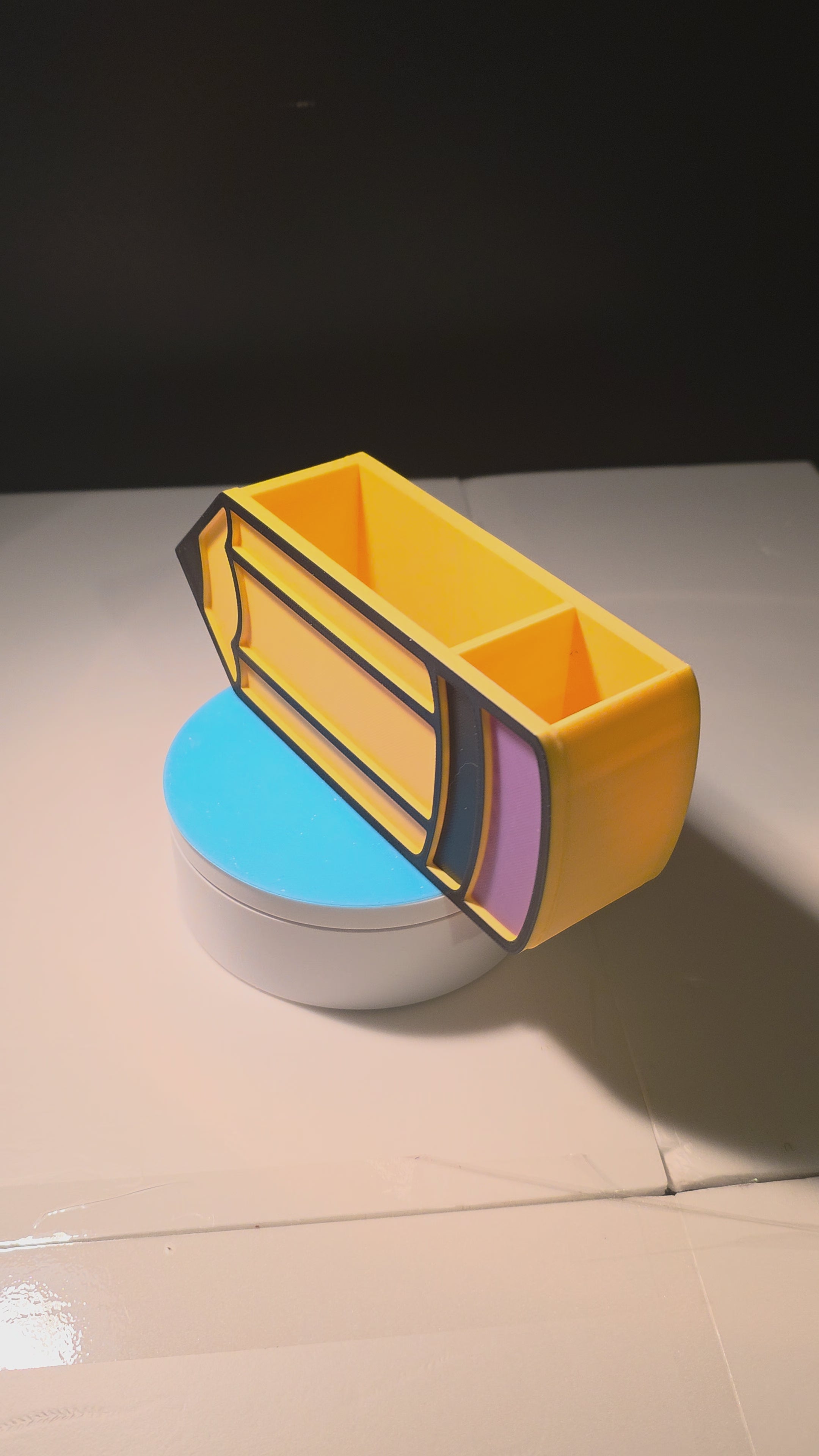 3D Printed Pencil Shaped Pen & Brush Holder Desk Organizer – Fun School Office